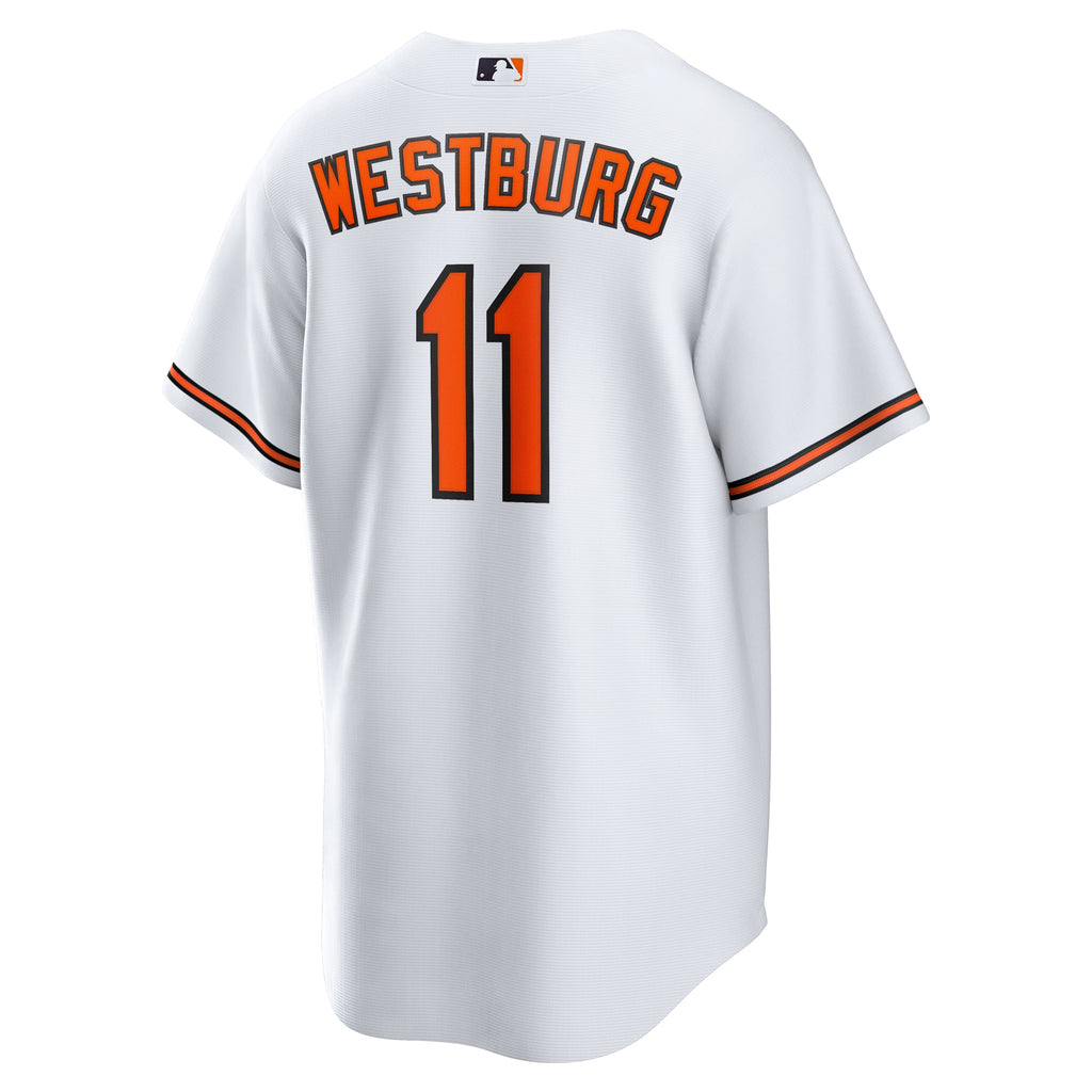 Men's Baltimore Orioles Jordan Westburg Nike White Home Replica Jersey - 4