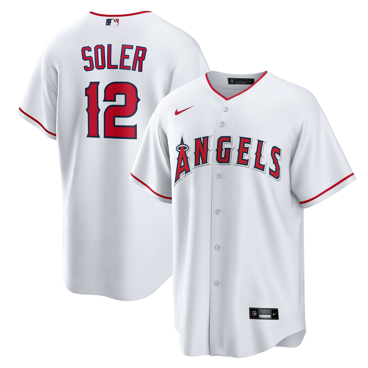 Men's Los Angeles Angels Jorge Soler Nike White Home Replica Jersey - 2