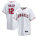 Men's Los Angeles Angels Jorge Soler Nike White Home Replica Jersey