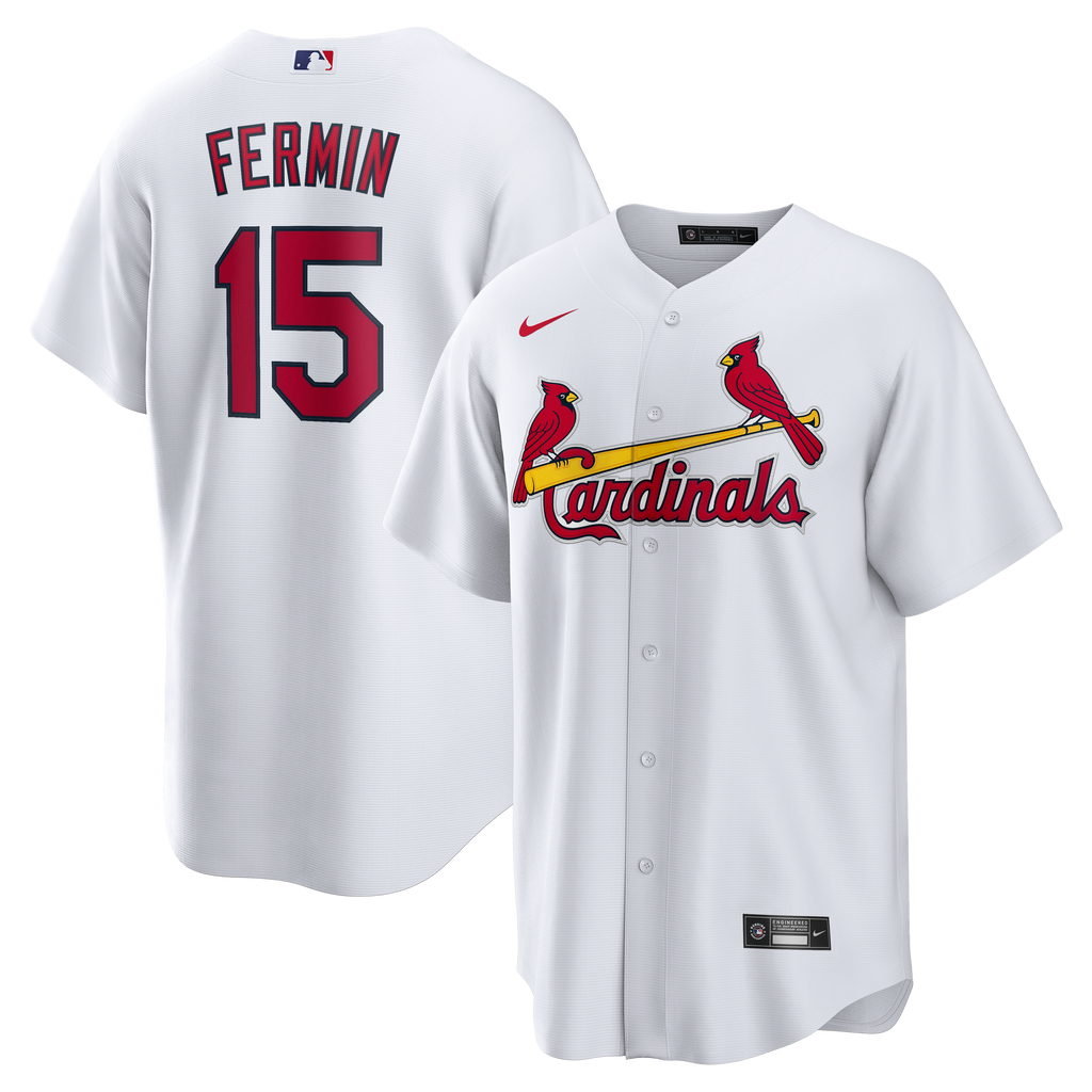 Men's St. Louis Cardinals José Fermín Nike White Home Replica Jersey - 2