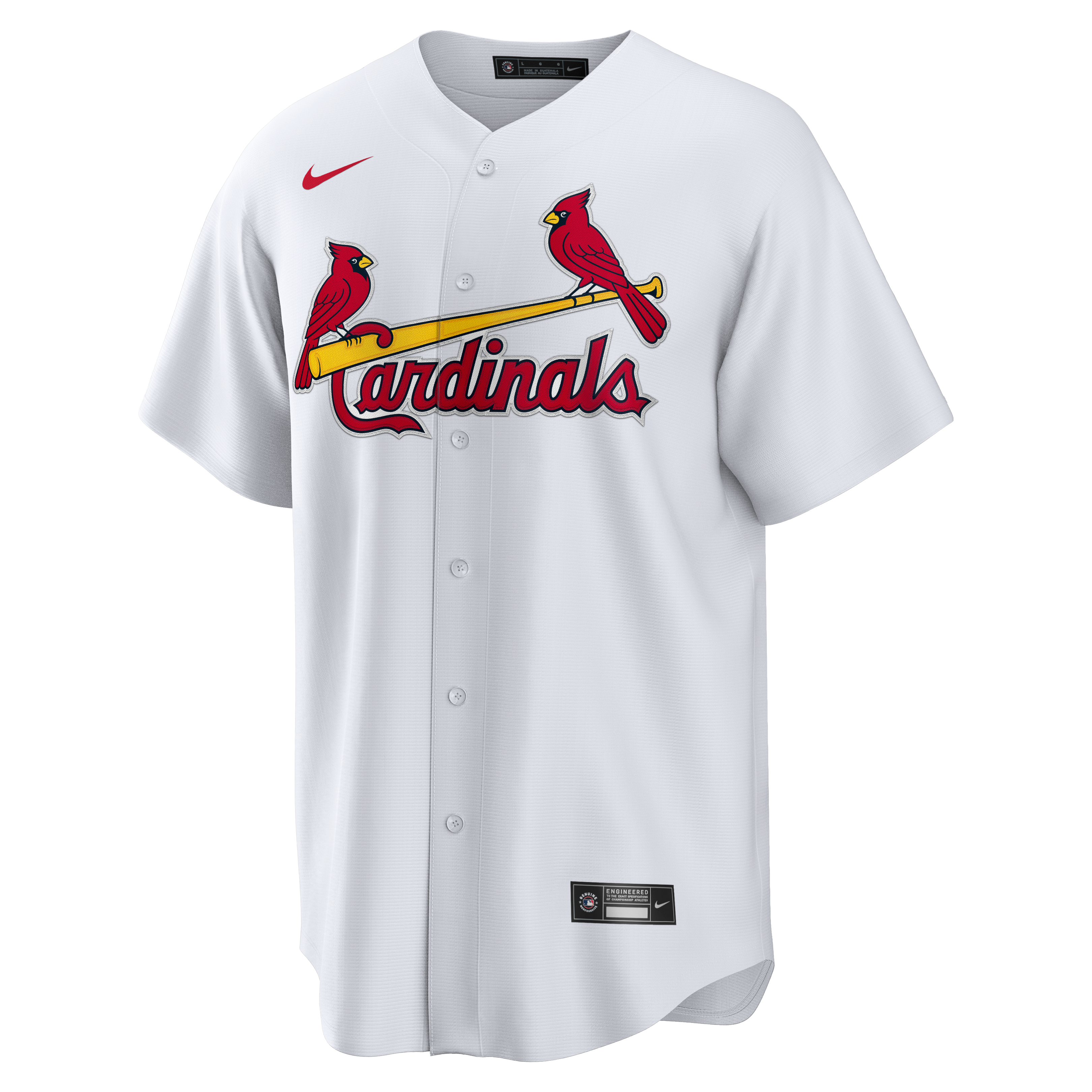 Men's St. Louis Cardinals José Fermín Nike White Home Replica Jersey - 3