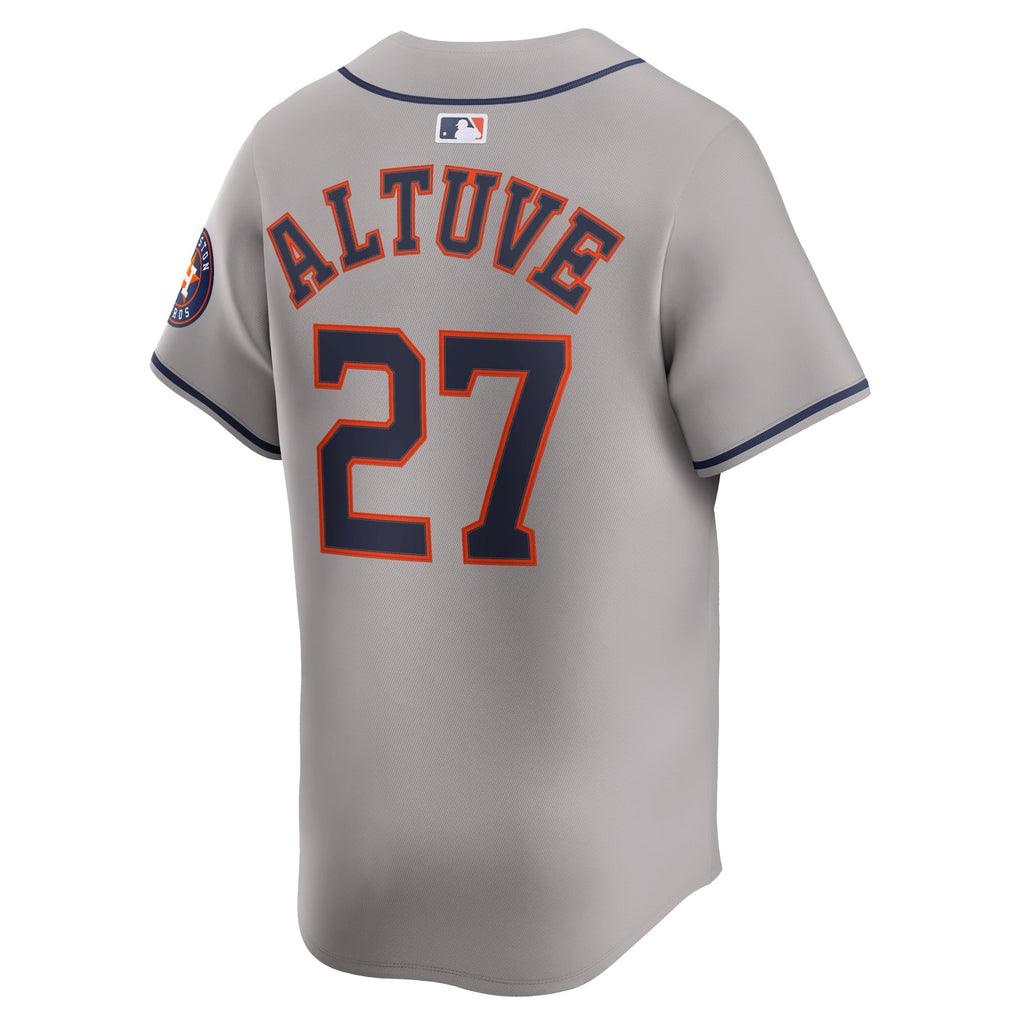 Men's Houston Astros Jose Altuve Nike Gray Road Limited Player Jersey - 4