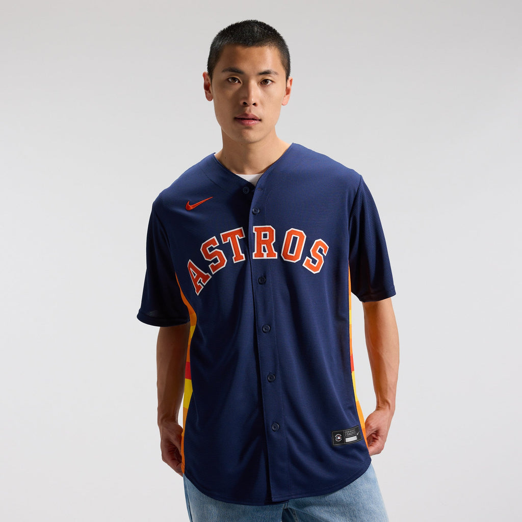 Men's Houston Astros Jose Altuve Nike Navy Alternate 2 Replica Jersey - 3