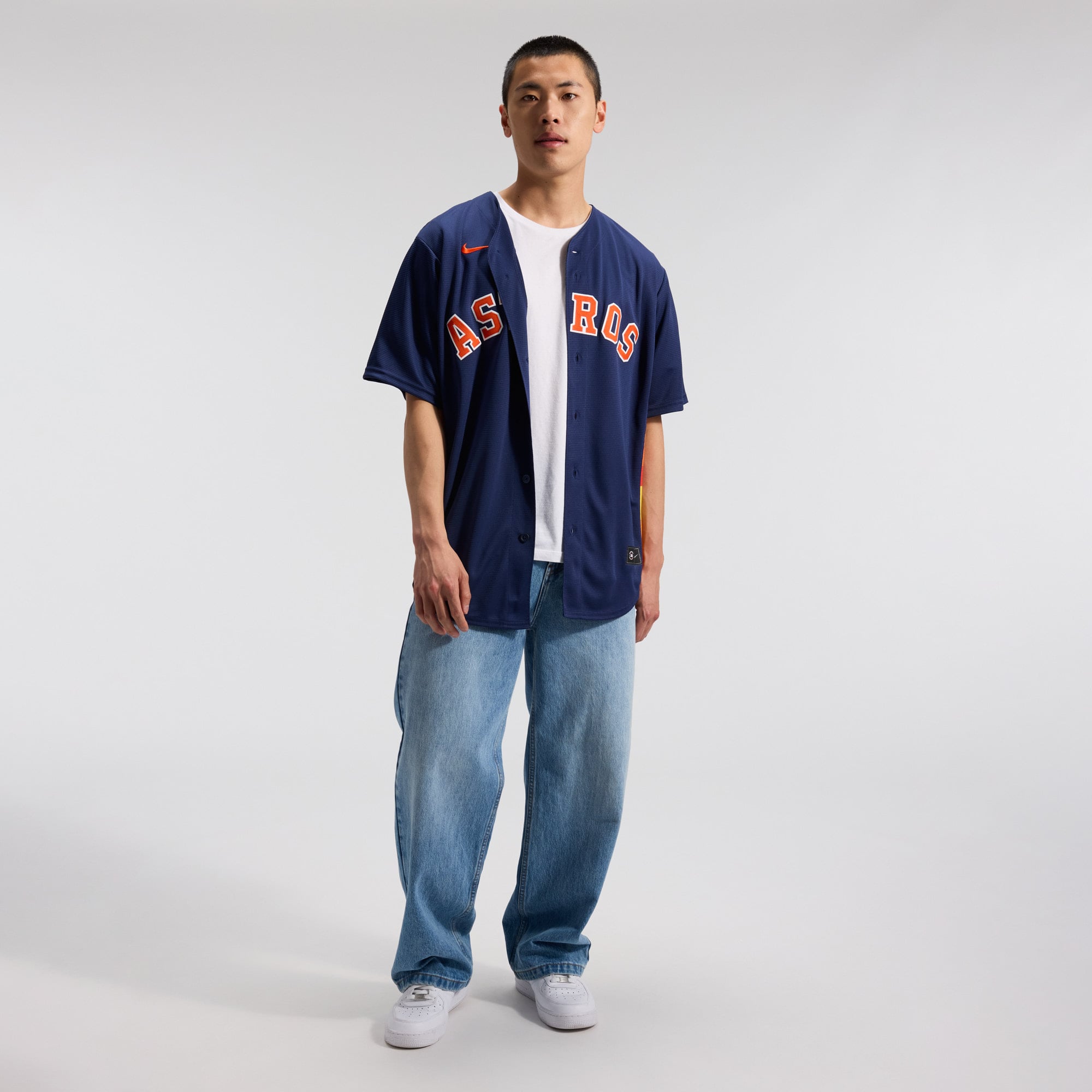 Men's Houston Astros Jose Altuve Nike Navy Alternate 2 Replica Jersey - 5