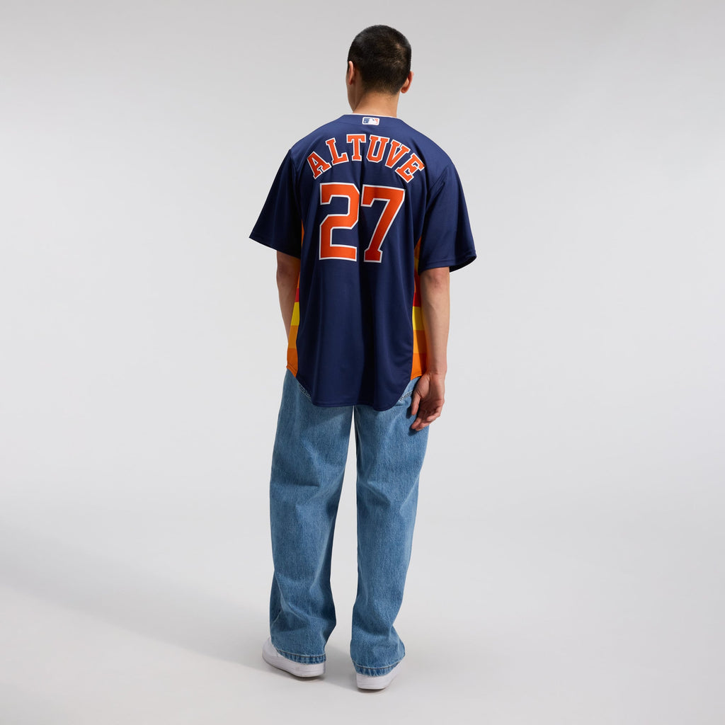 Men's Houston Astros Jose Altuve Nike Navy Alternate 2 Replica Jersey - 6