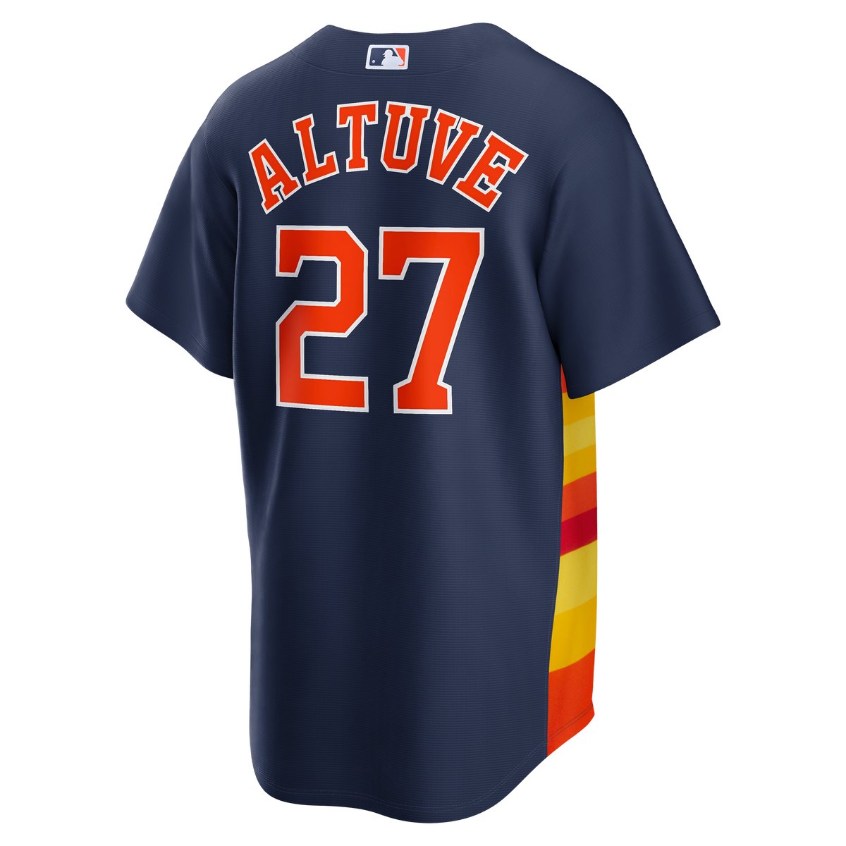 Men's Houston Astros Jose Altuve Nike Navy Alternate 2 Replica Jersey - 8
