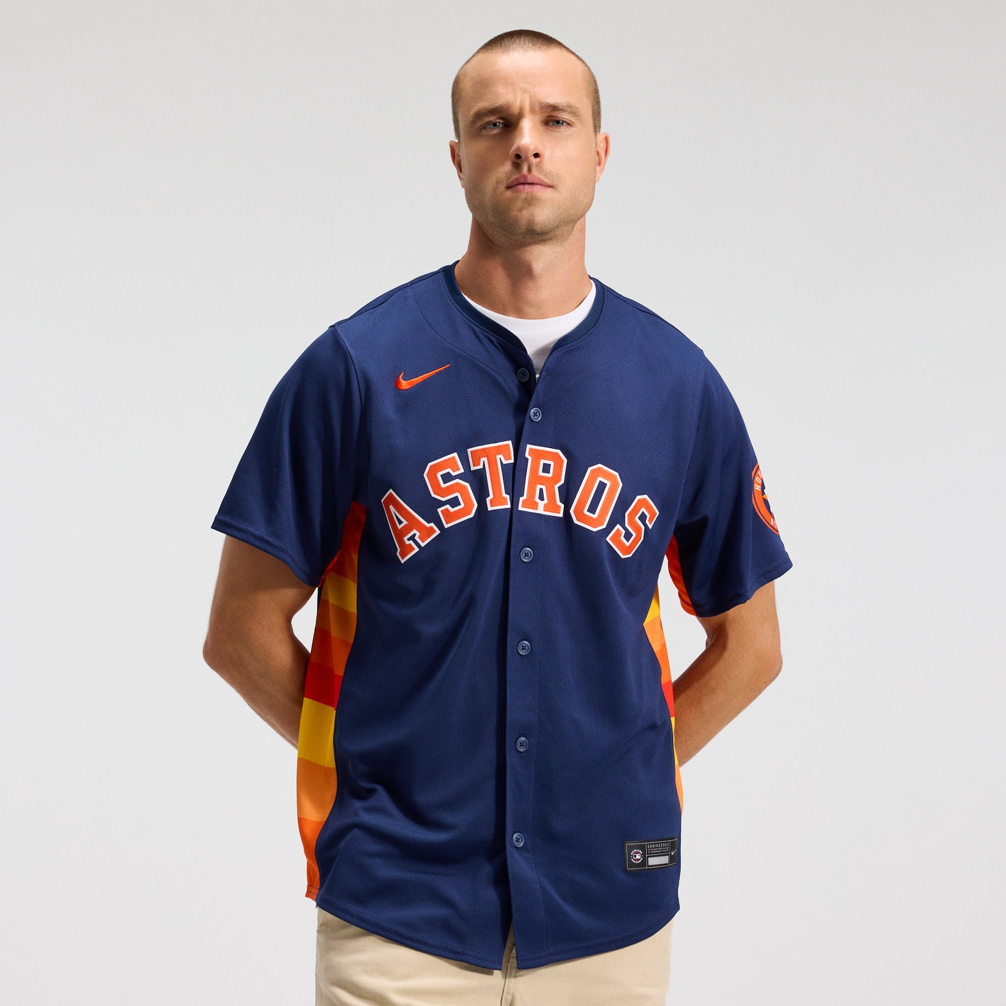 Men's Houston Astros Jose Altuve Nike Navy Alternate Limited Player Jersey - 3
