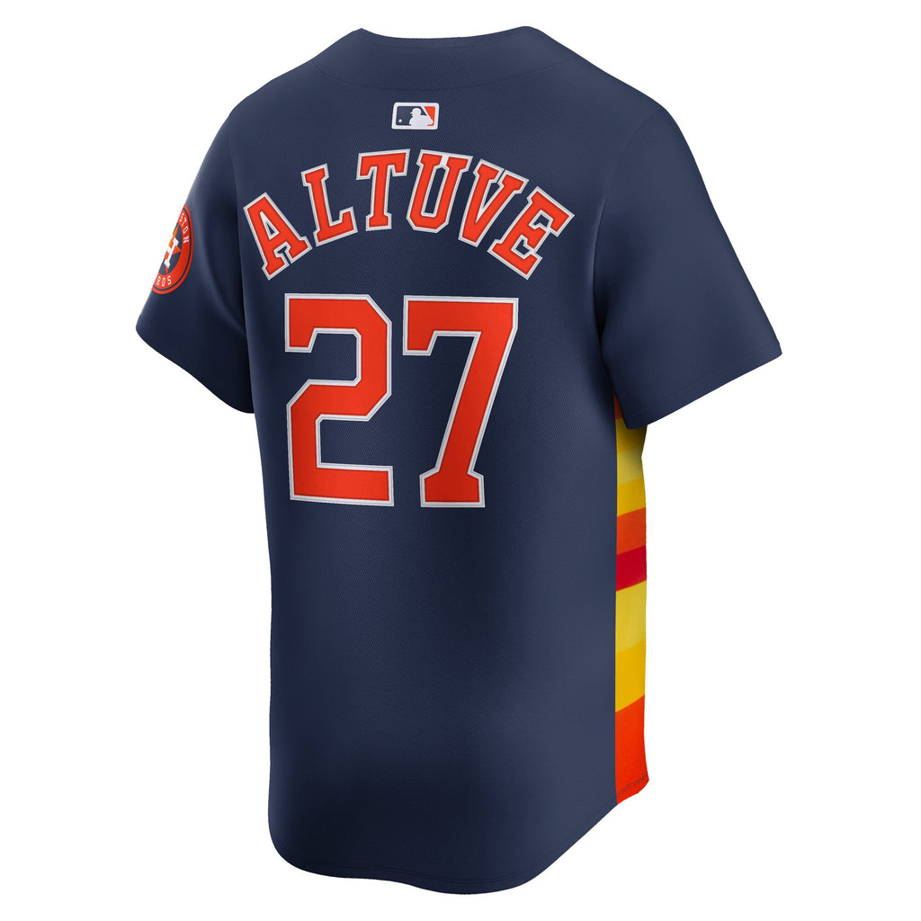 Men's Houston Astros Jose Altuve Nike Navy Alternate Limited Player Jersey - 8