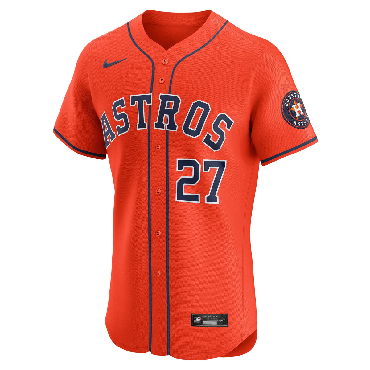 Men's Houston Astros Jose Altuve Nike Orange Alternate Elite Player Jersey - 3
