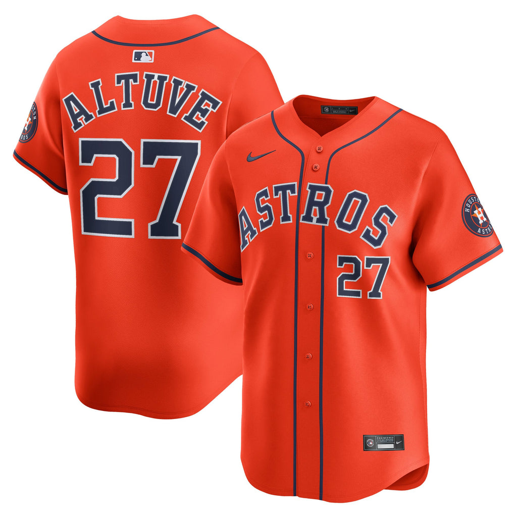 Men's Houston Astros Jose Altuve Nike Orange Alternate Limited Player Jersey - 2
