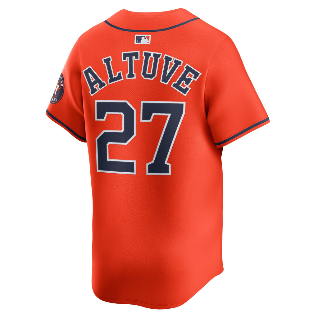 Men's Houston Astros Jose Altuve Nike Orange Alternate Limited Player Jersey - 4
