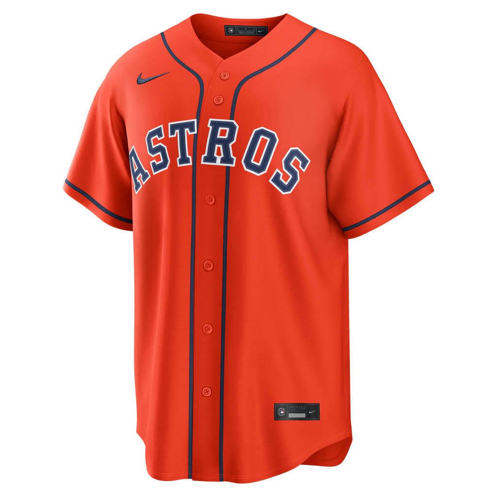 Men's Houston Astros Jose Altuve Nike Orange Alternate Replica Jersey - 3