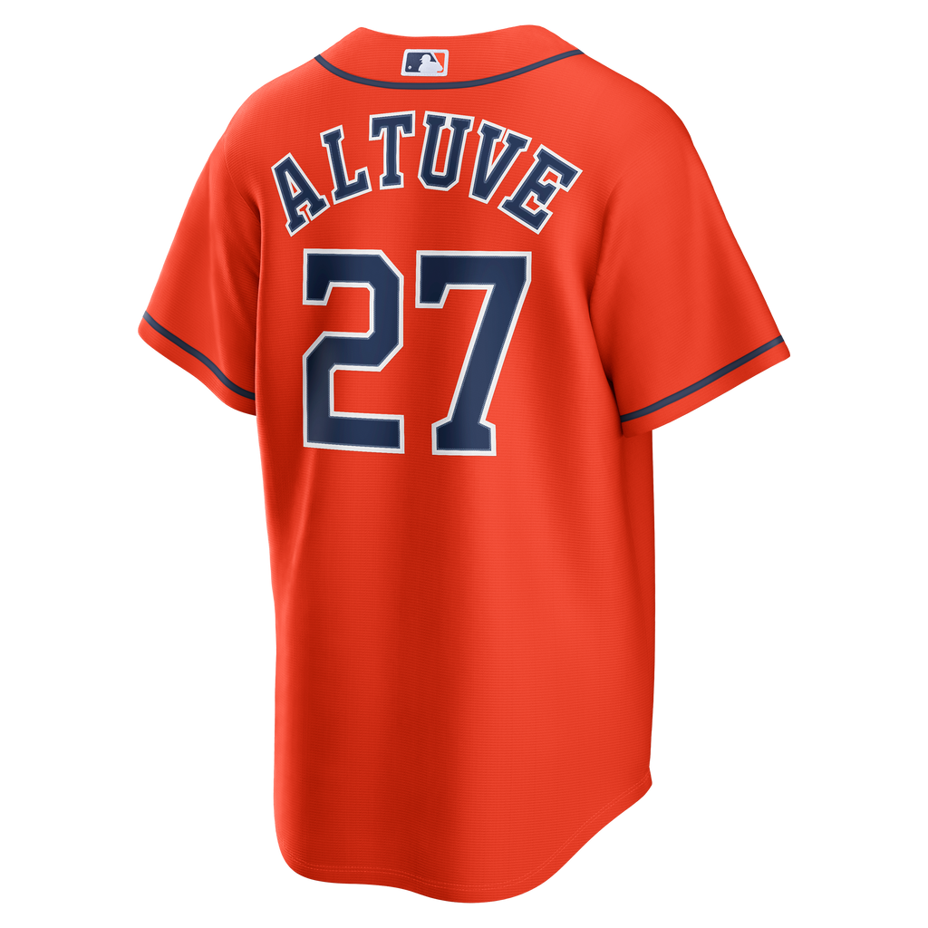 Men's Houston Astros Jose Altuve Nike Orange Alternate Replica Jersey - 4