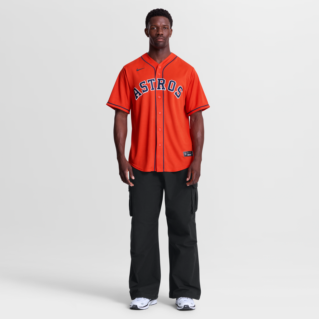 Men's Houston Astros Jose Altuve Nike Orange Alternate Replica Jersey - 5