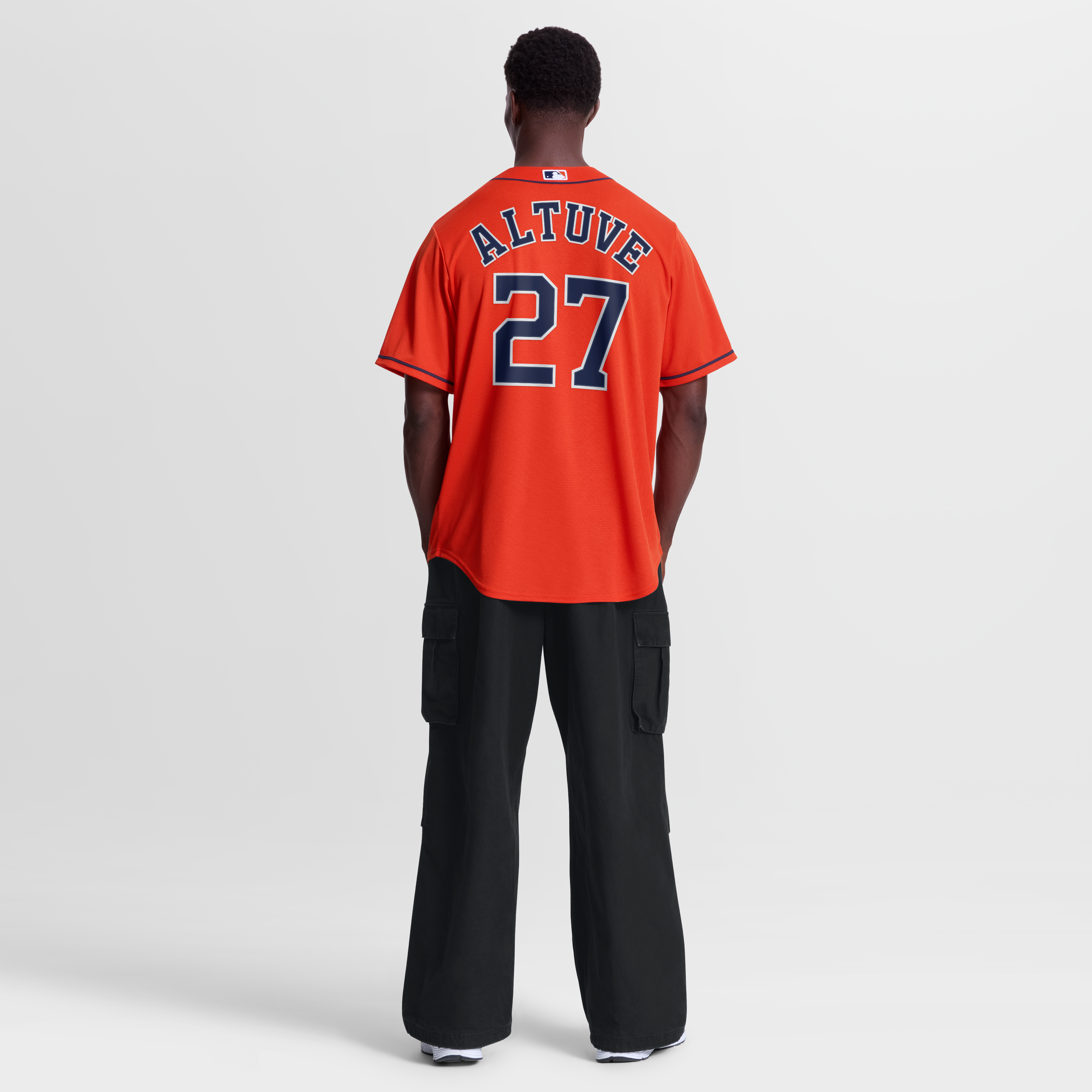 Men's Houston Astros Jose Altuve Nike Orange Alternate Replica Jersey - 6