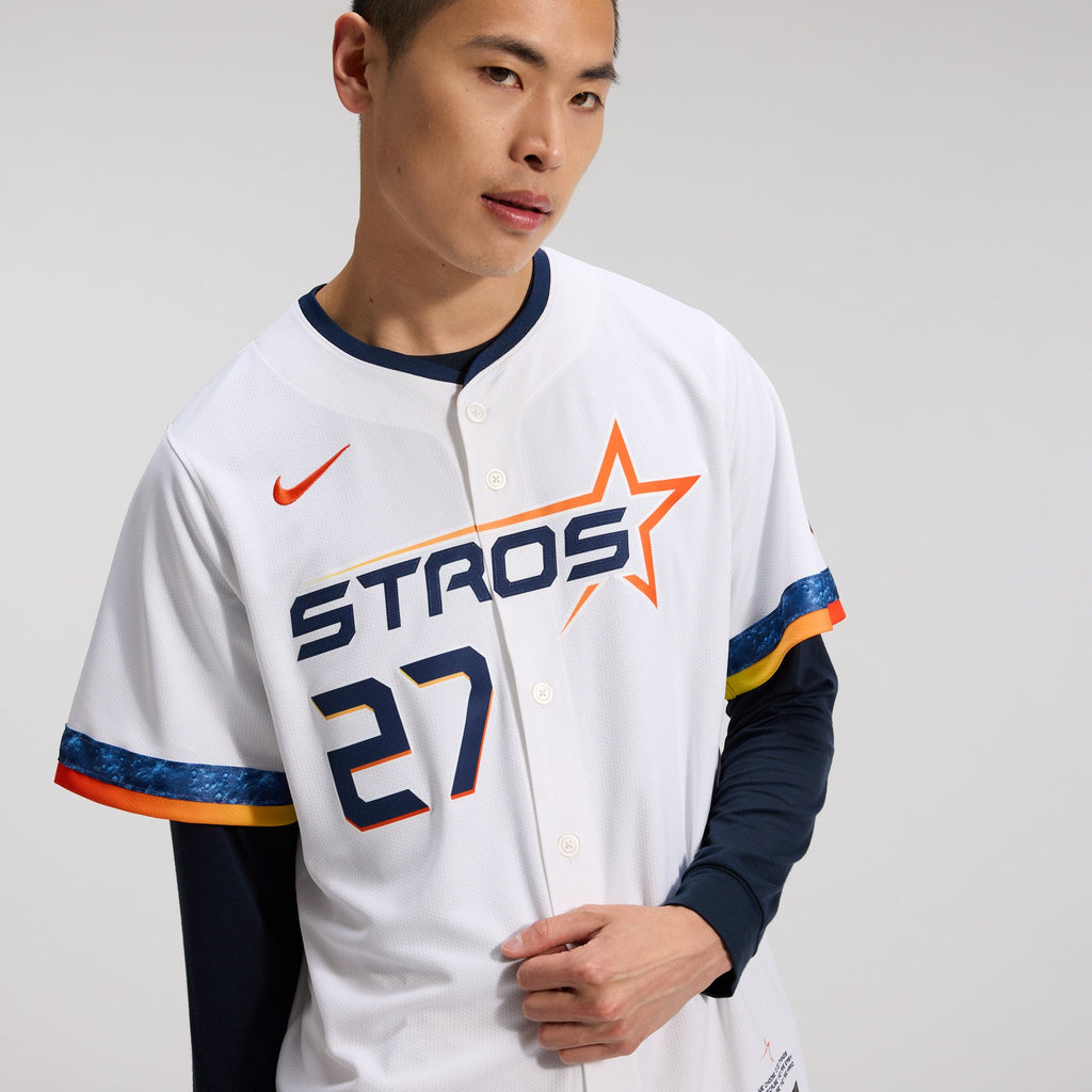 Men's Houston Astros Jose Altuve Nike White 2025 City Connect Limited Player Jersey - 11