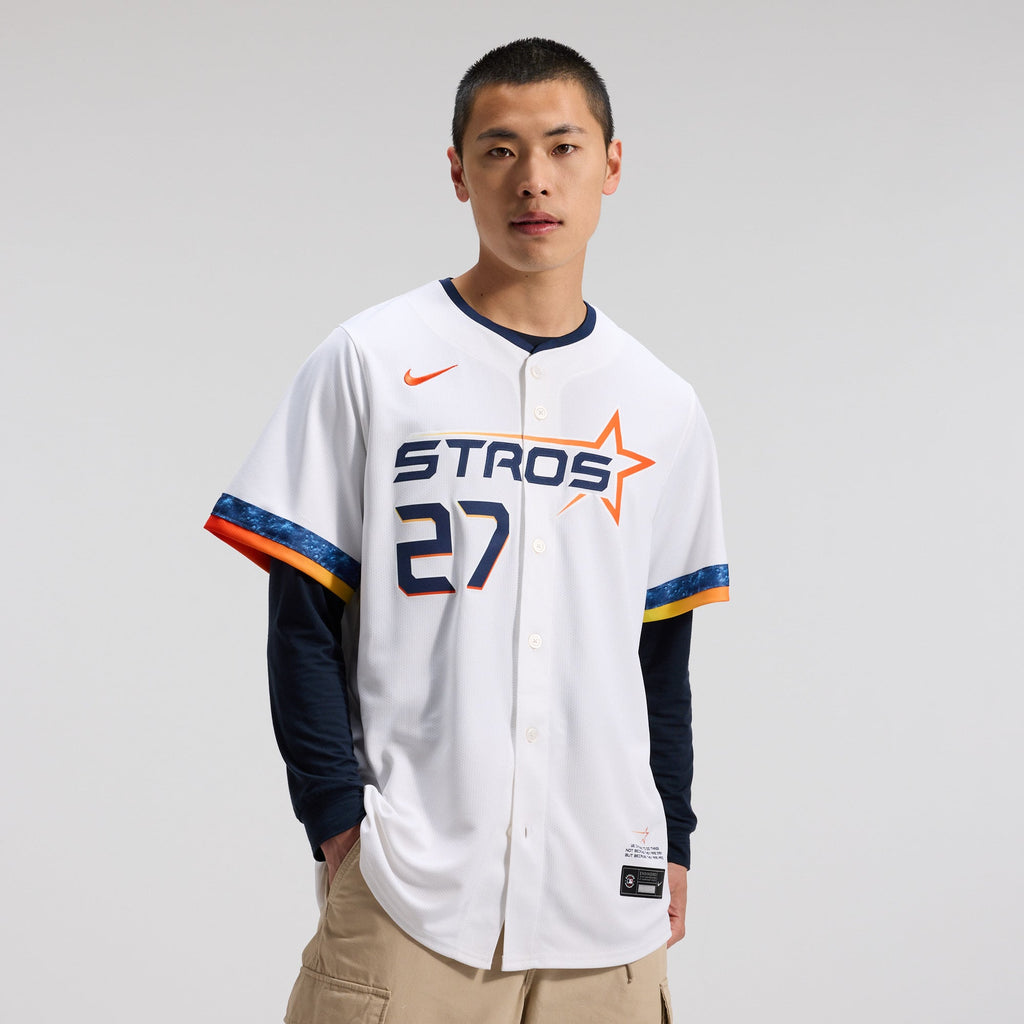 Men's Houston Astros Jose Altuve Nike White 2025 City Connect Limited Player Jersey - 3