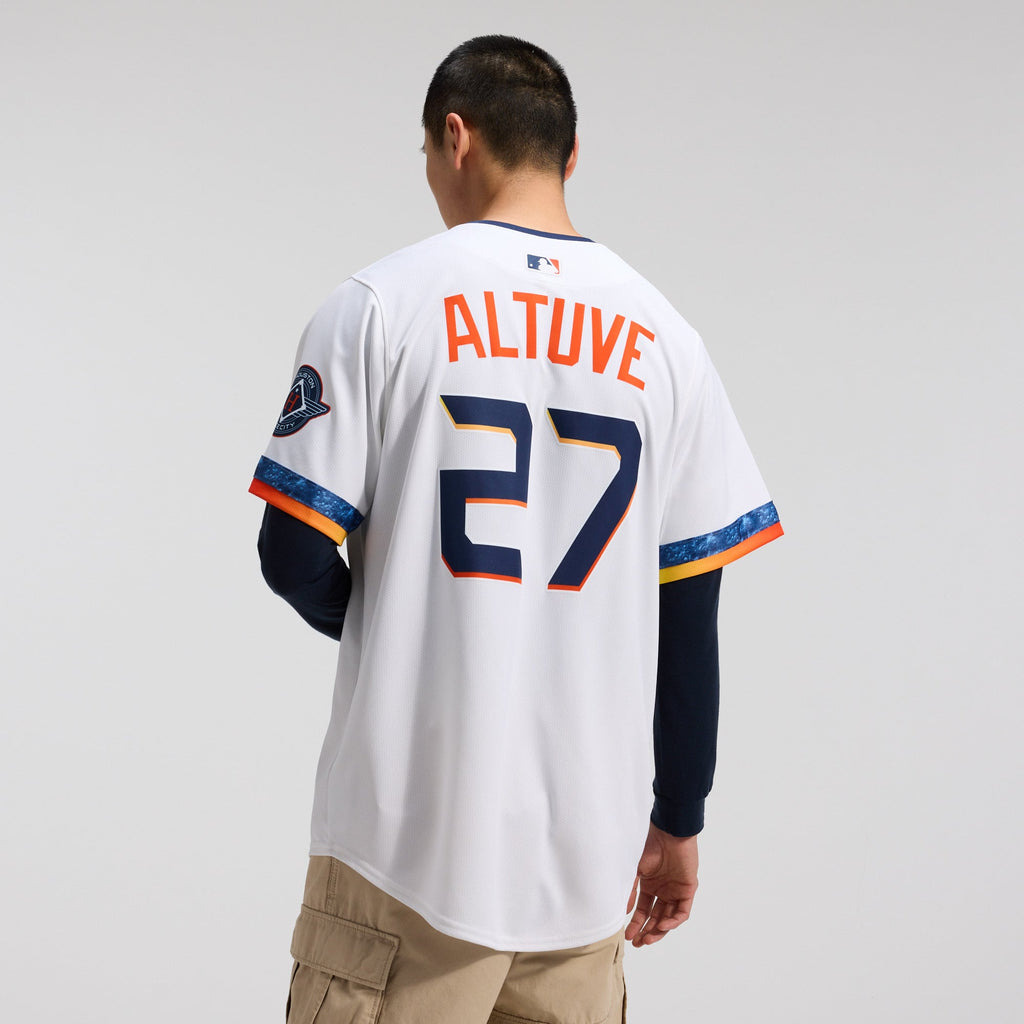 Men's Houston Astros Jose Altuve Nike White 2025 City Connect Limited Player Jersey - 4