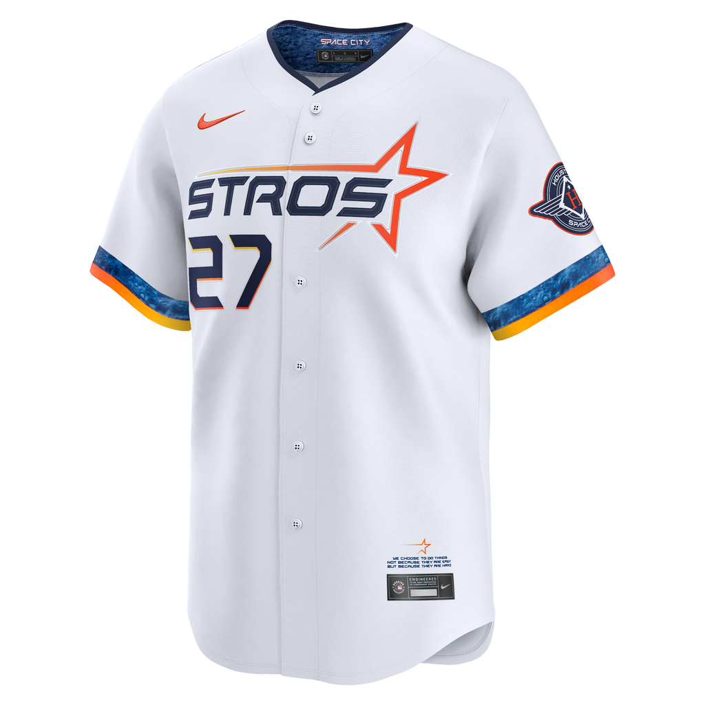 Men's Houston Astros Jose Altuve Nike White 2025 City Connect Limited Player Jersey - 7