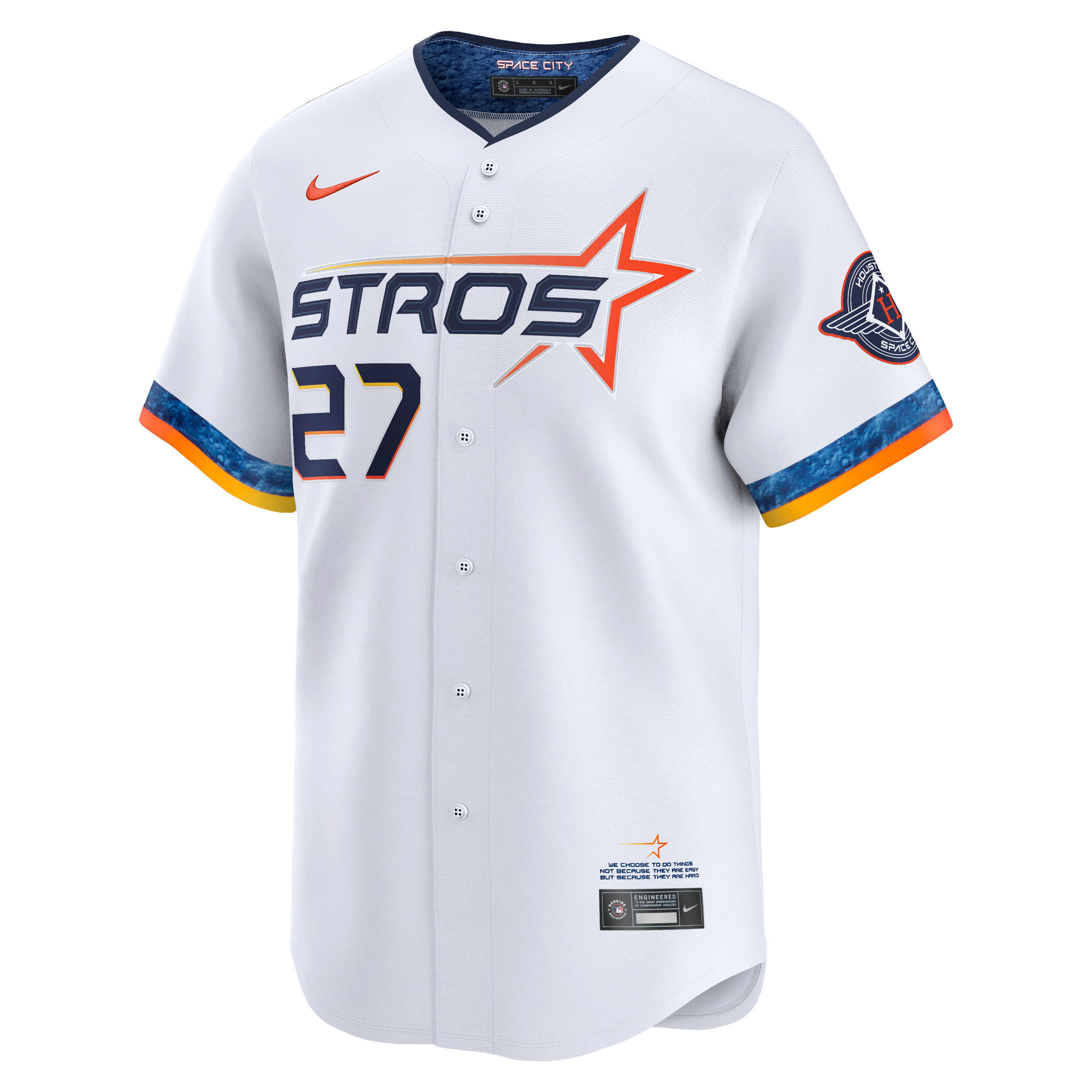 Men's Houston Astros Jose Altuve Nike White 2025 City Connect Limited Player Jersey - 7