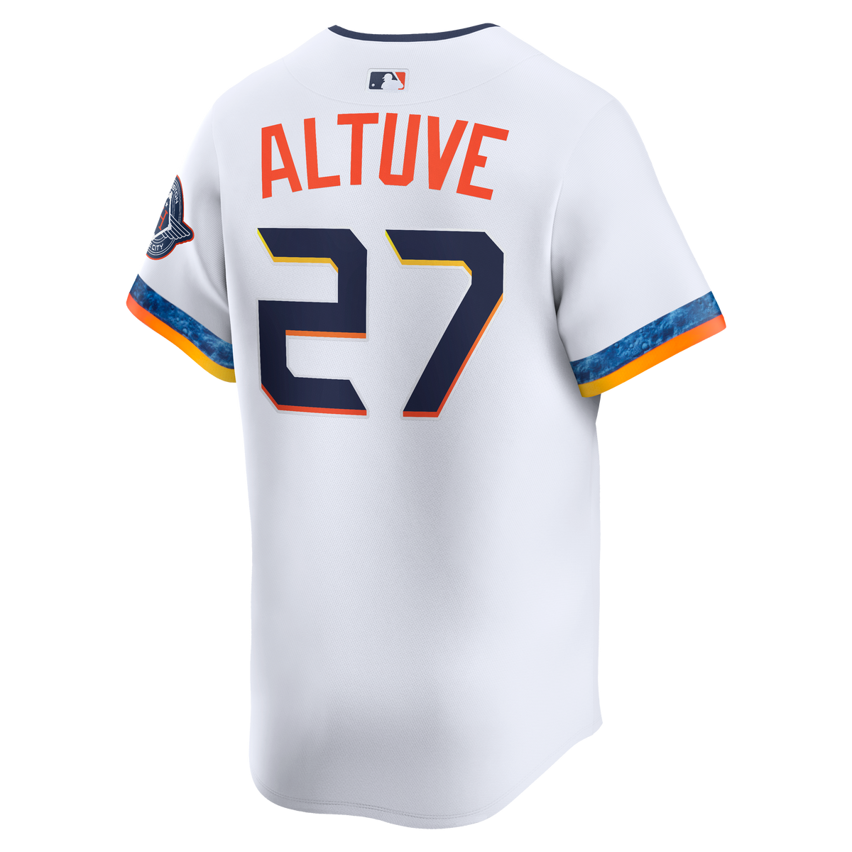 Men's Houston Astros Jose Altuve Nike White 2025 City Connect Limited Player Jersey - 8