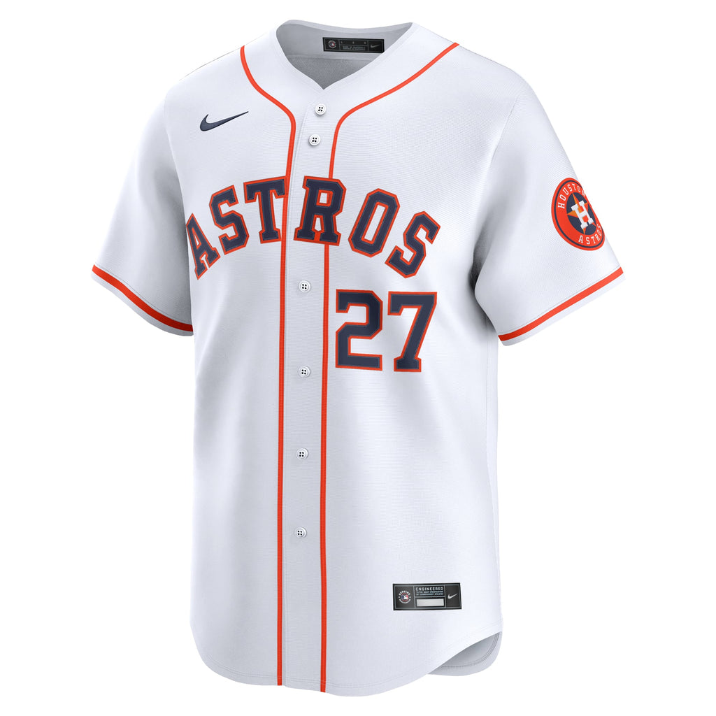 Men's Houston Astros Jose Altuve Nike White Home Limited Player Jersey - 3