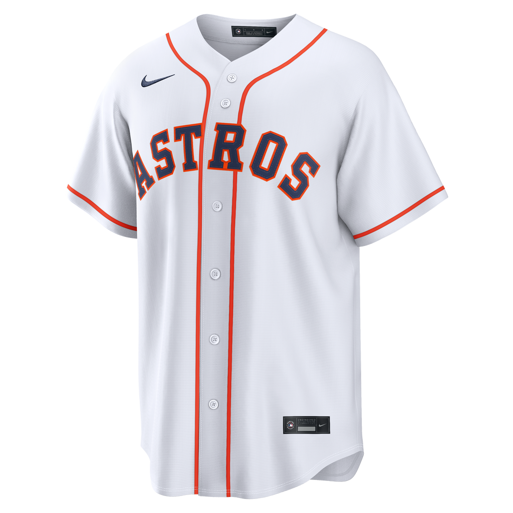 Men's Houston Astros Jose Altuve Nike White Home Replica Jersey - 3