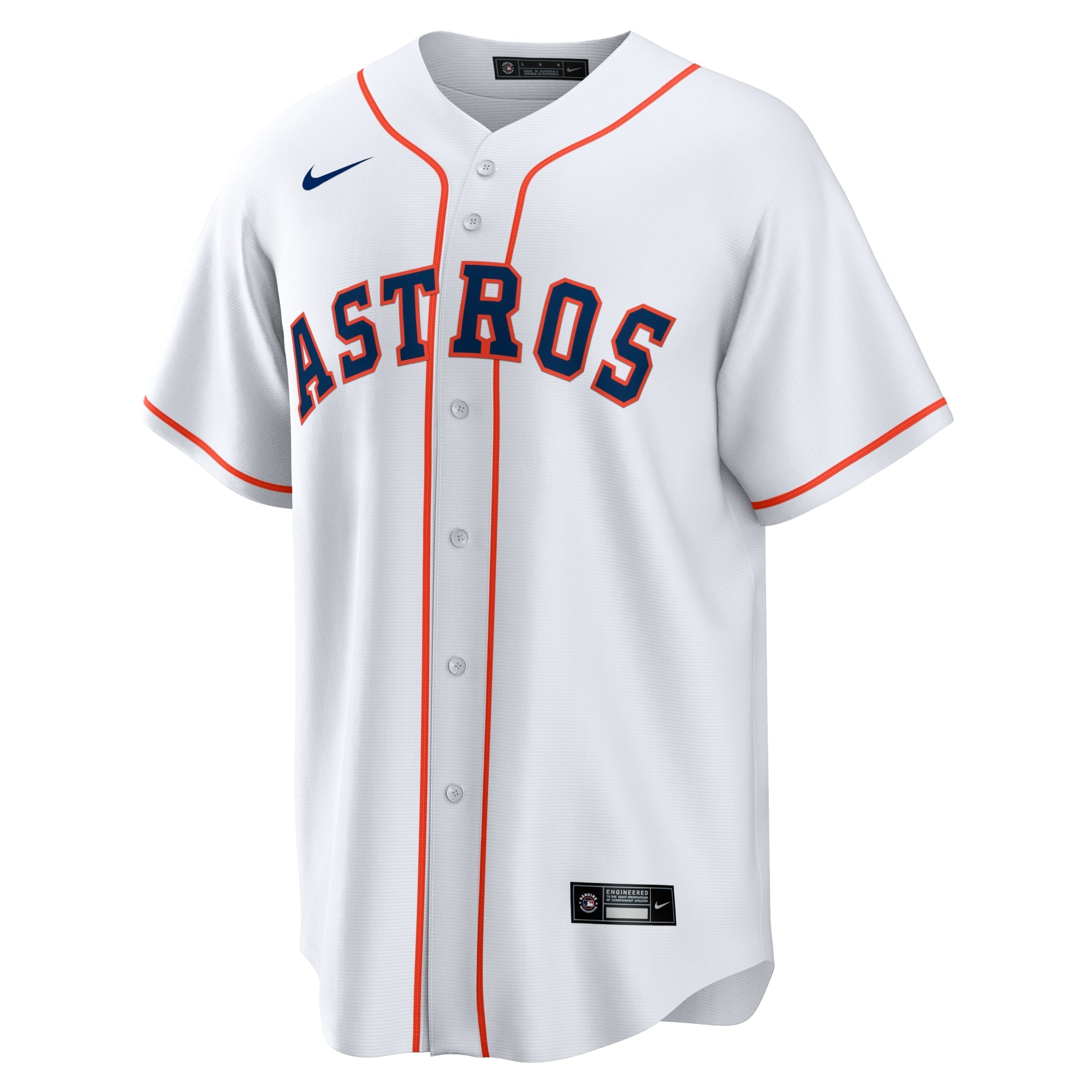 Men's Houston Astros Jose Altuve Nike White Home Replica Player Name Jersey - 3