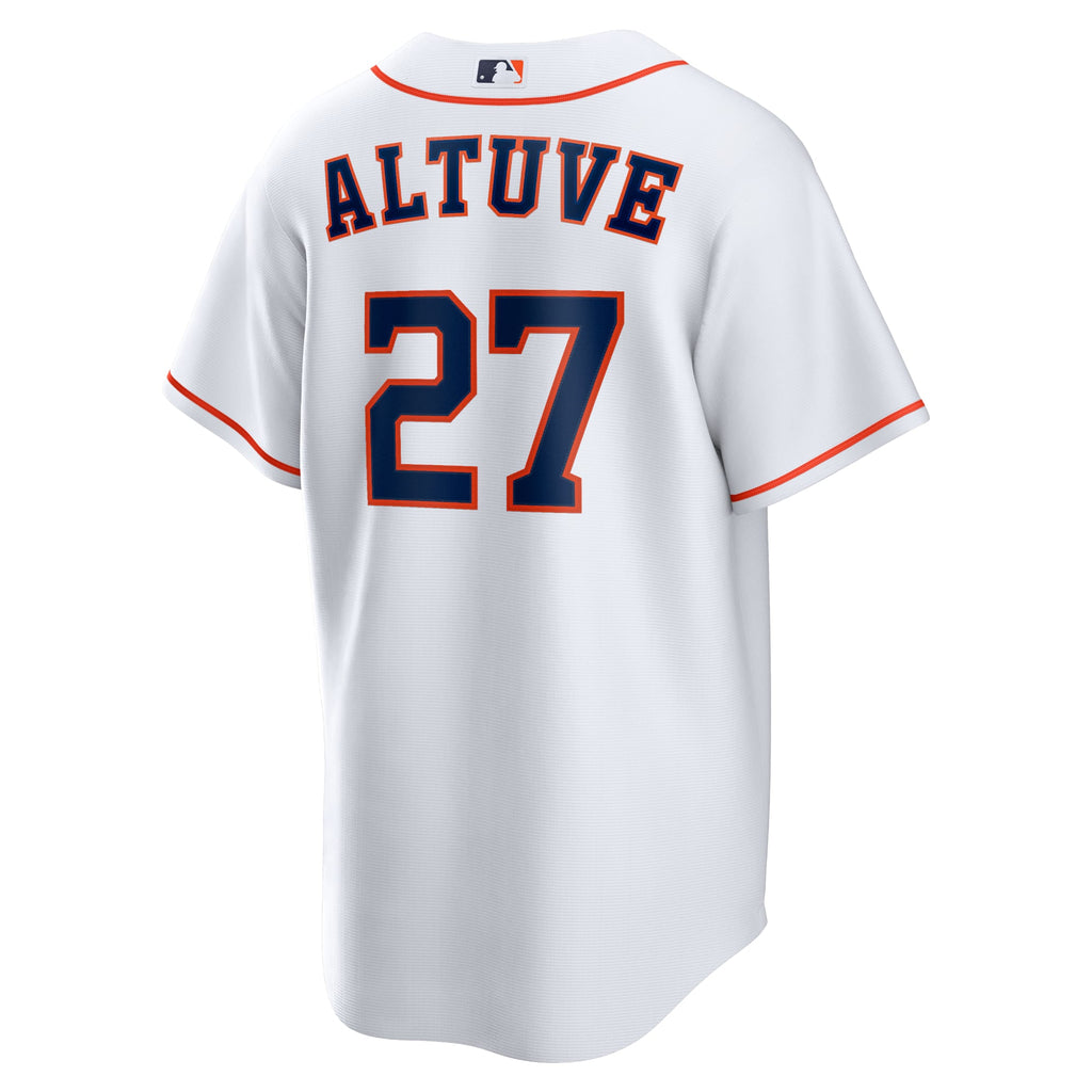 Men's Houston Astros Jose Altuve Nike White Home Replica Player Name Jersey - 4