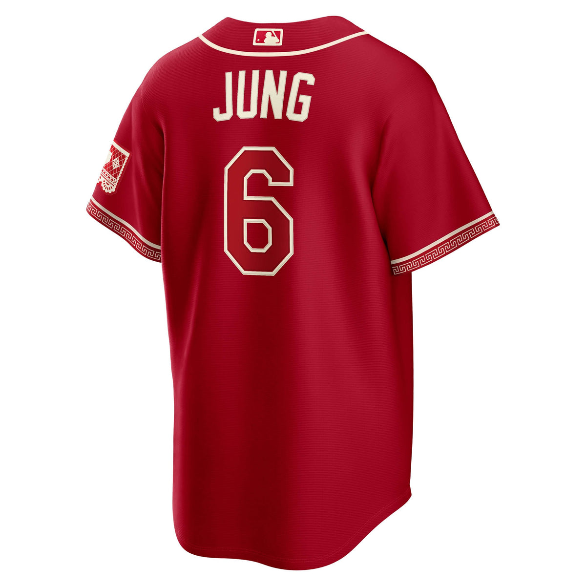 Men's Texas Rangers Josh Jung Nike Red 2026 City Connect Stadium Jersey - 4