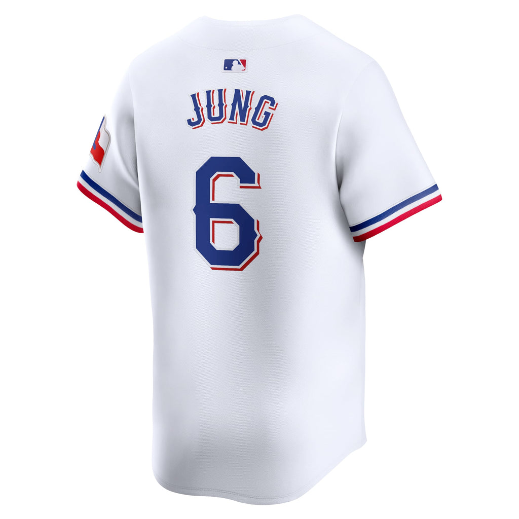 Men's Texas Rangers Josh Jung Nike White Home Limited Player Jersey - 4