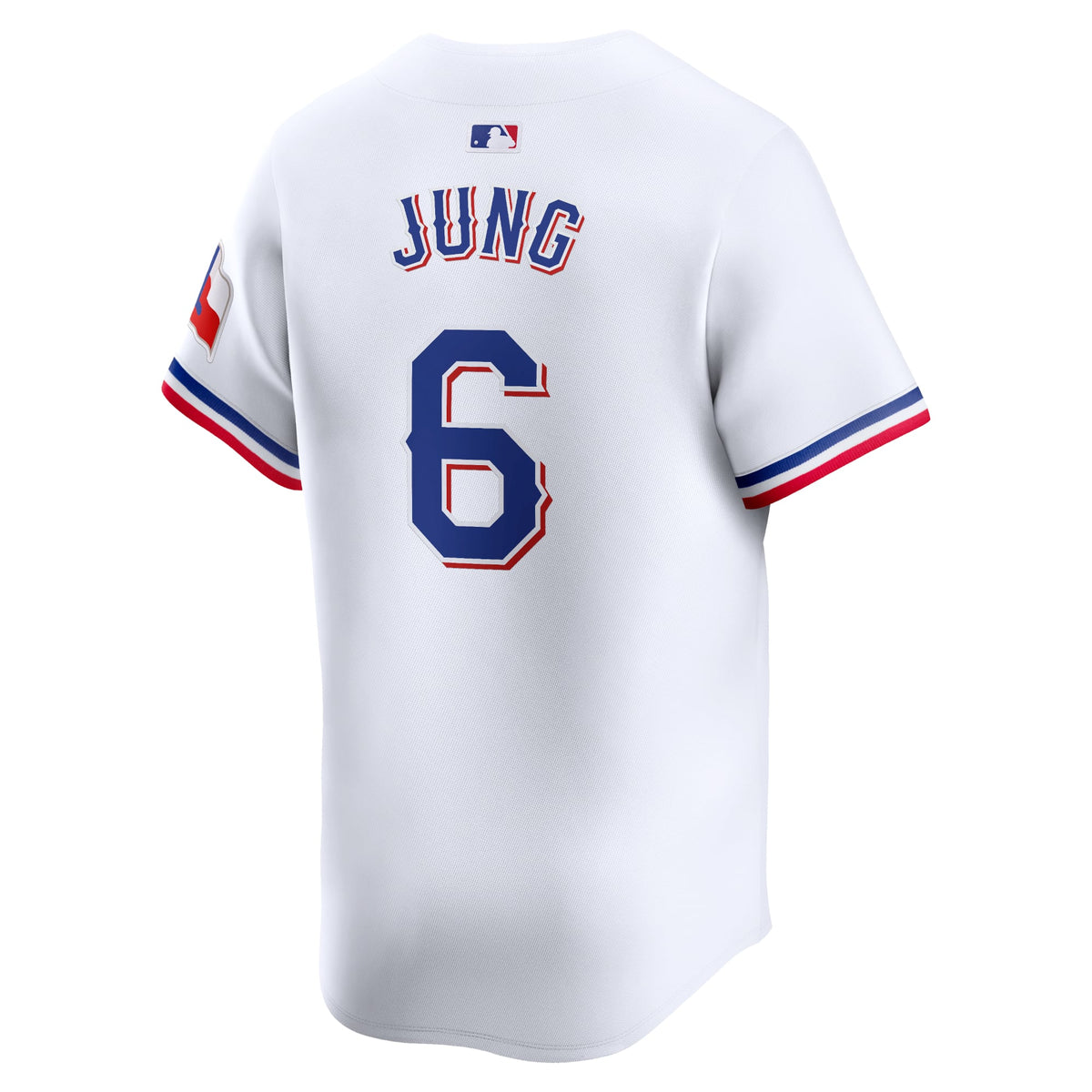 Men's Texas Rangers Josh Jung Nike White Home Limited Player Jersey - 4