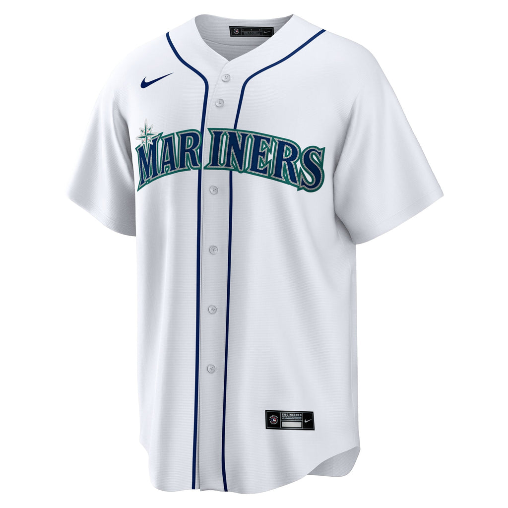 Men's Seattle Mariners Josh Naylor Nike White Home Replica Jersey - 3