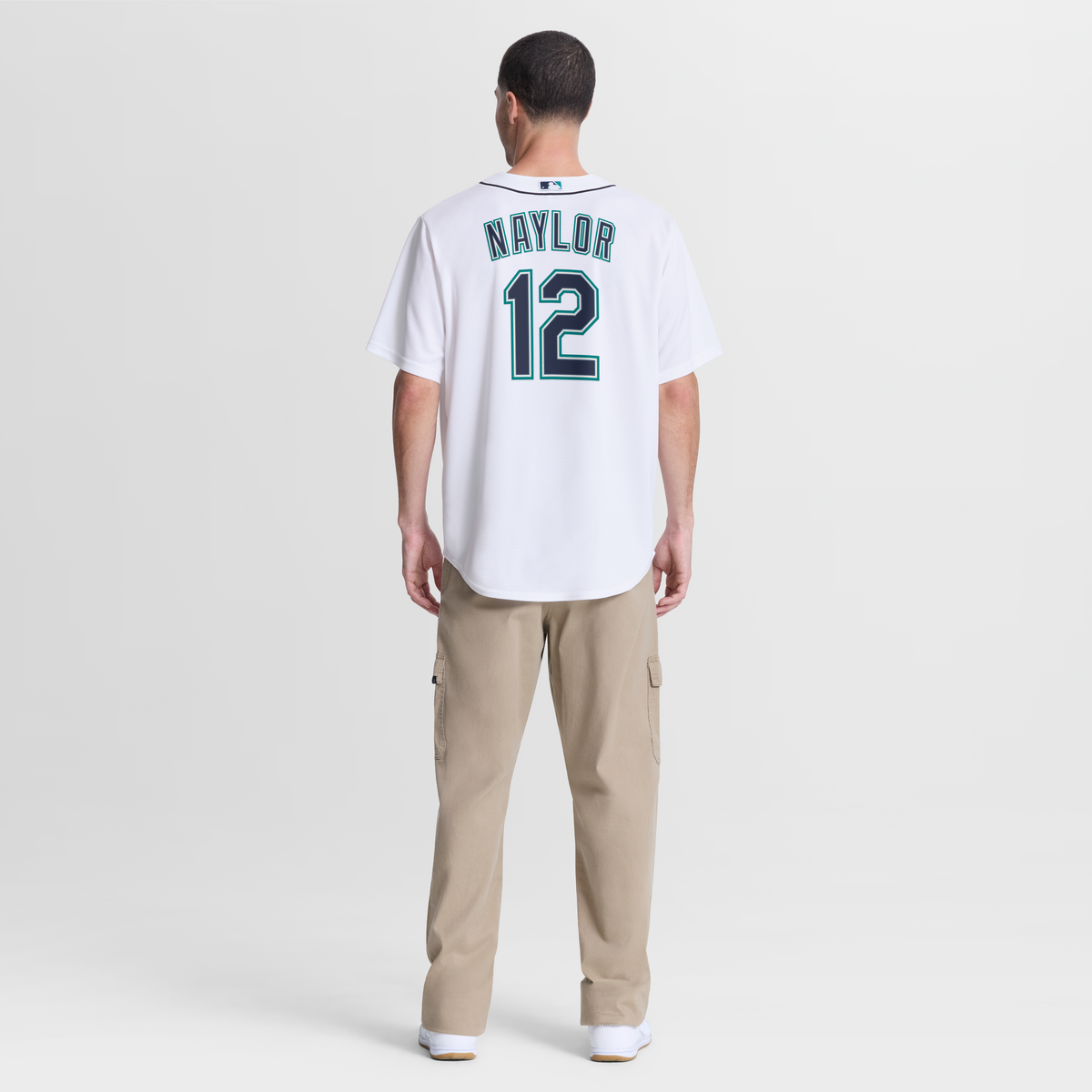 Men's Seattle Mariners Josh Naylor Nike White Home Replica Jersey - 6