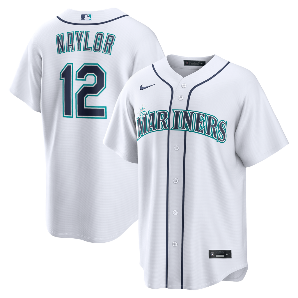 Men's Seattle Mariners Josh Naylor Nike White Home Replica Jersey