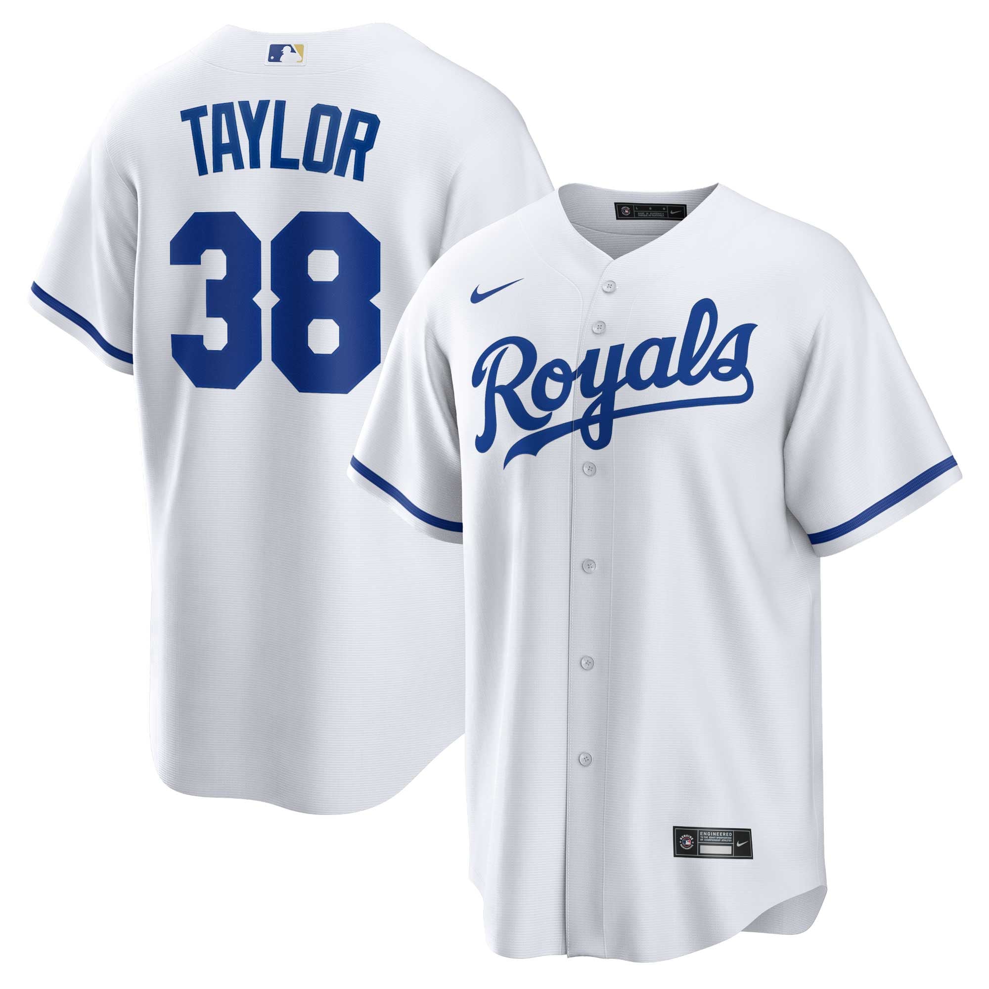 Men's Kansas City Royals Josh Taylor Nike White Home Replica Player Jersey - 2