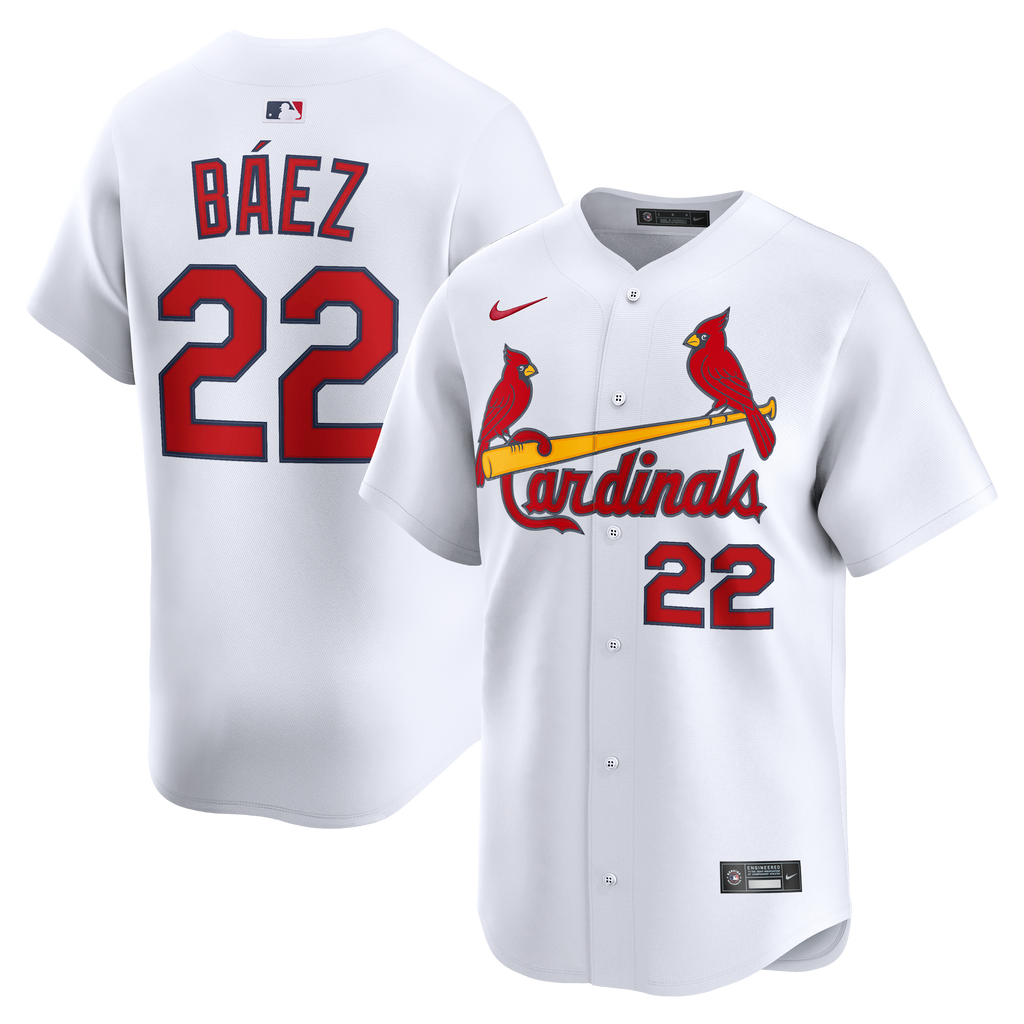 Men's St. Louis Cardinals Joshua Báez Nike White Home Limited Player Jersey - 2