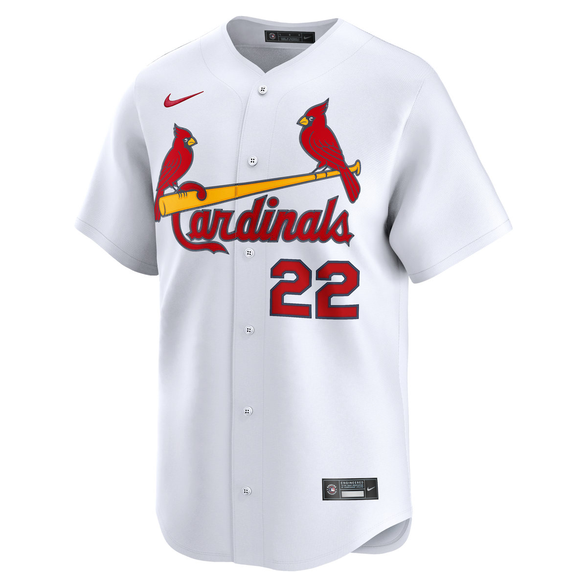 Men's St. Louis Cardinals Joshua Báez Nike White Home Limited Player Jersey - 3