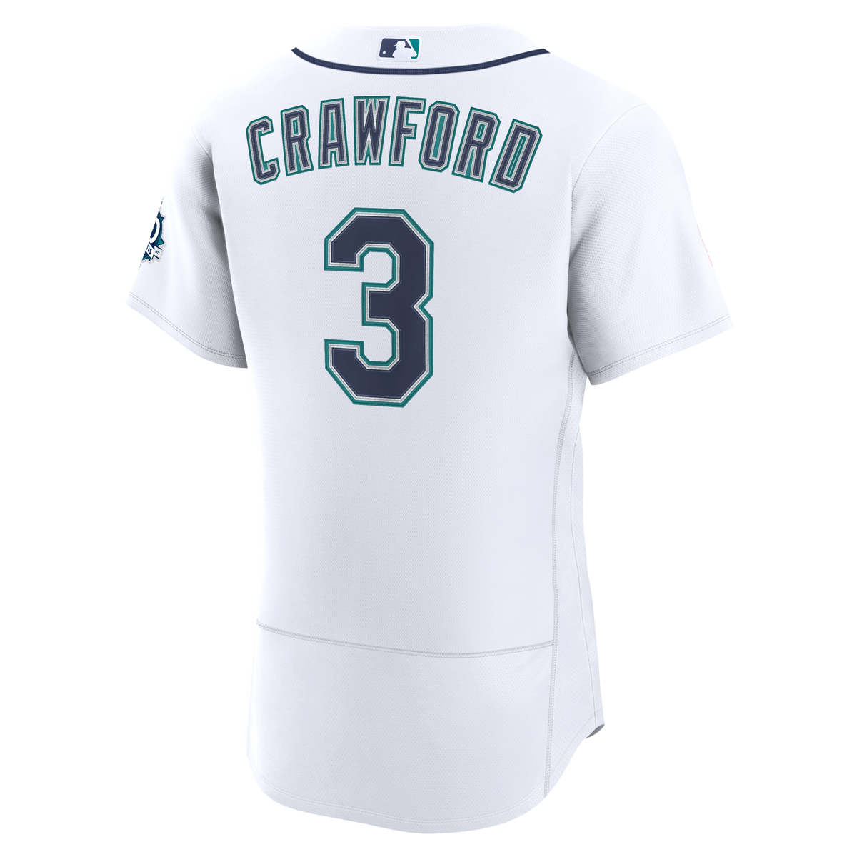 Men's Seattle Mariners J.P. Crawford Nike White Home 50th Season Authentic Jersey - 4