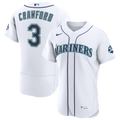 Men's Seattle Mariners J.P. Crawford Nike White Home 50th Season Authentic Jersey
