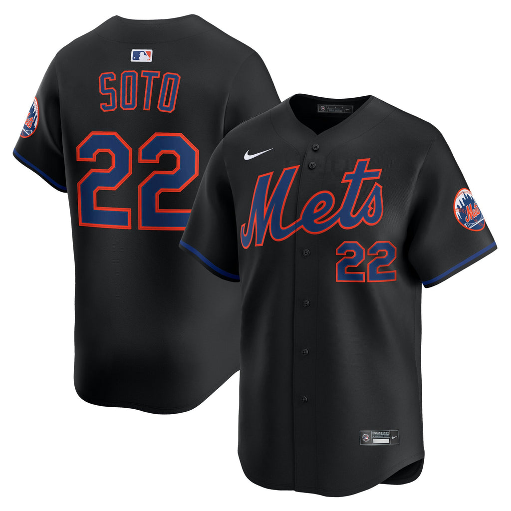 Men's New York Mets Juan Soto Nike Black Alternate Limited Player Jersey