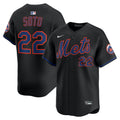 Men's New York Mets Juan Soto Nike Black Alternate Limited Player Jersey