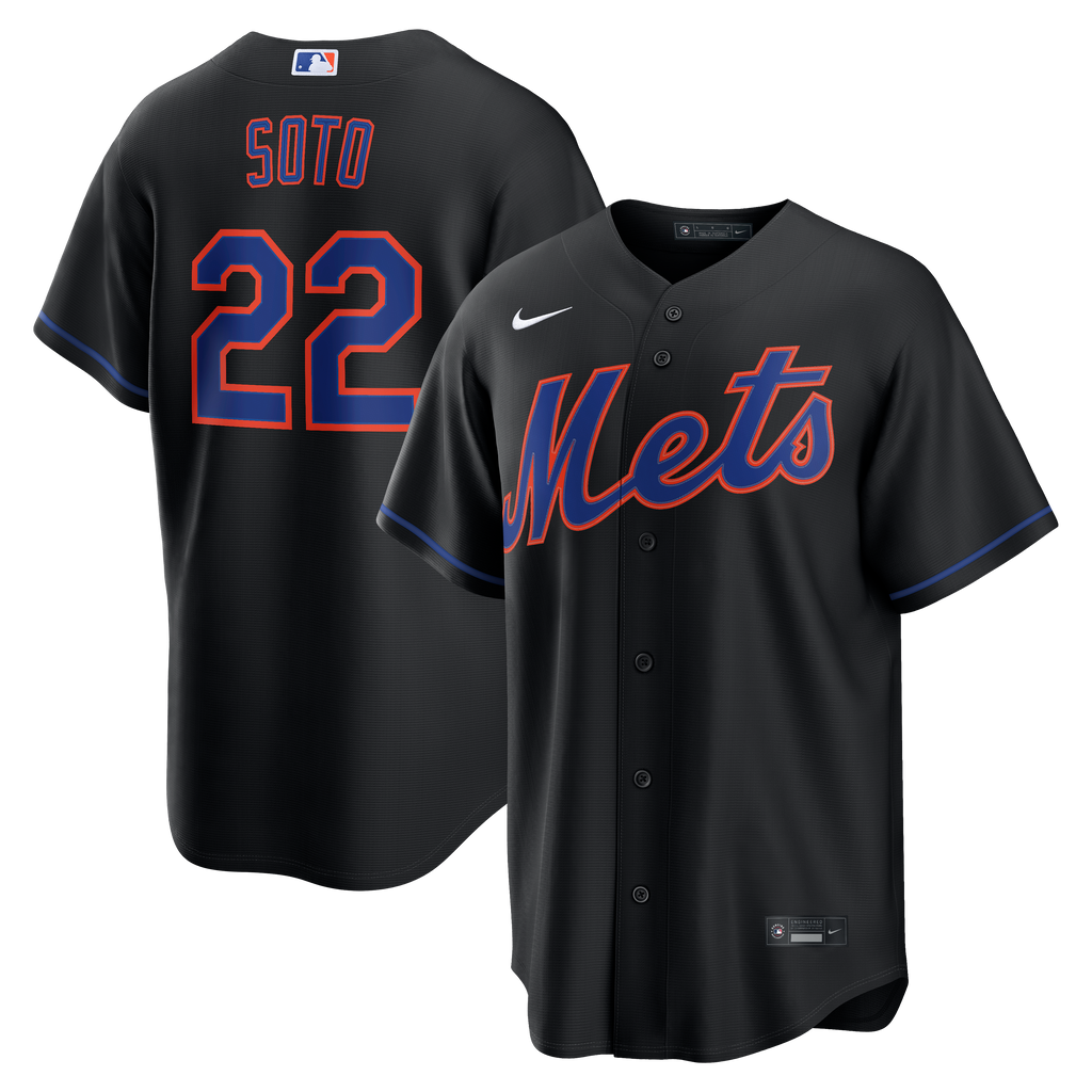 Men's New York Mets Juan Soto Nike Black Alternate Replica Jersey