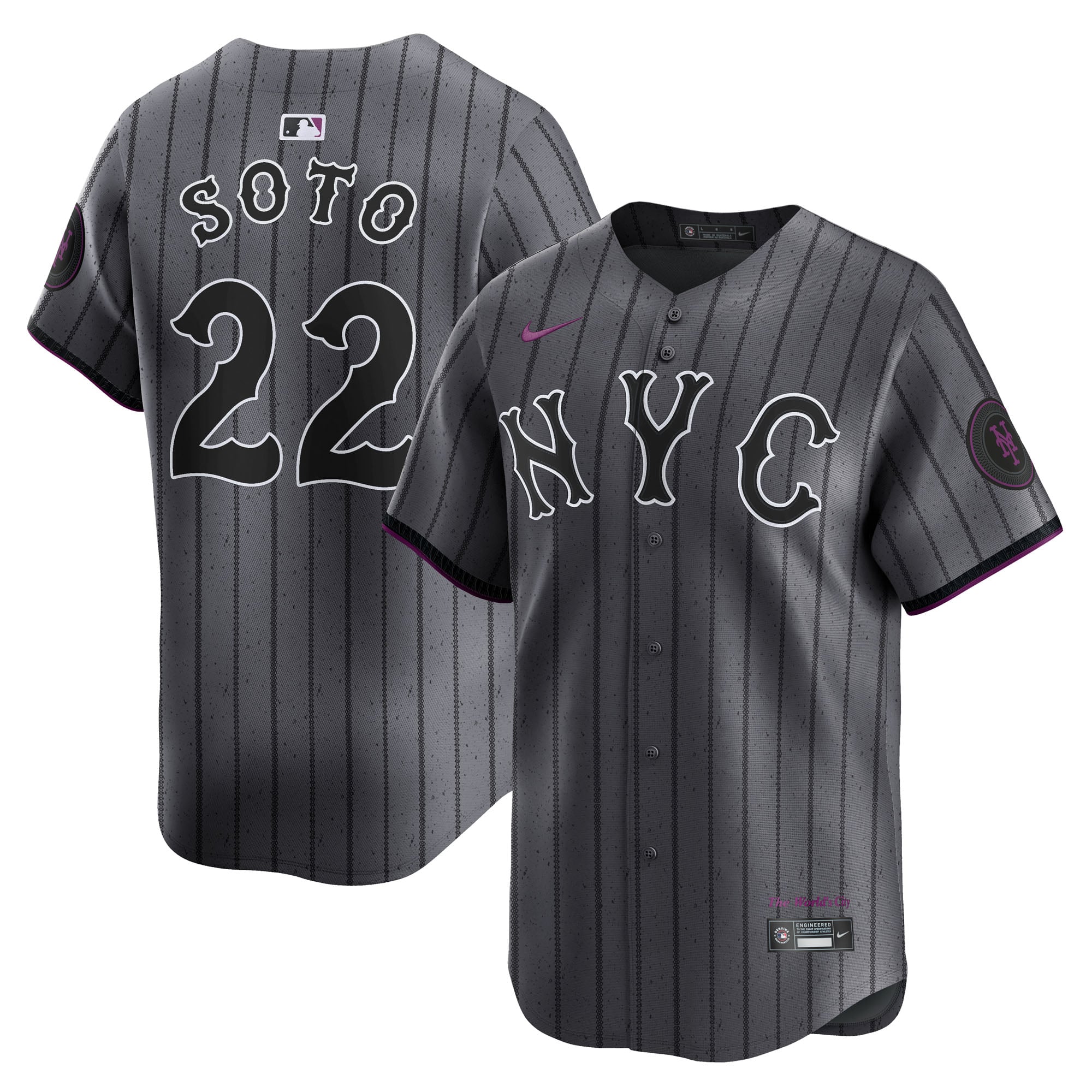Men's New York Mets Juan Soto Nike Gray City Connect Limited Player Jersey - 2
