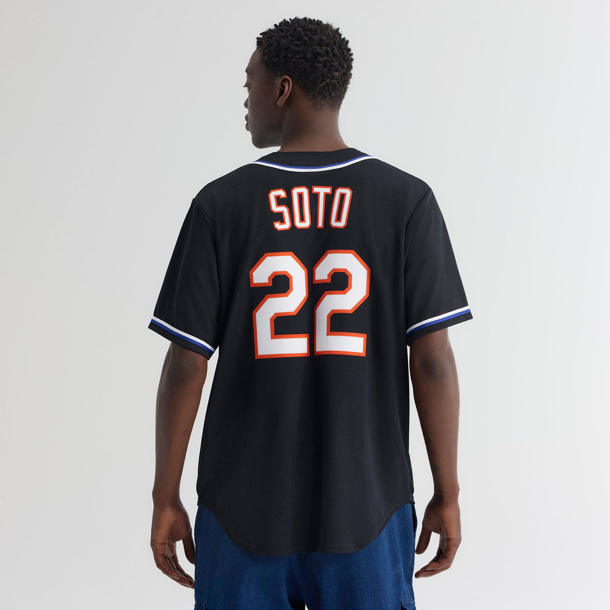 Men's New York Mets Juan Soto Nike Fashion Replica Black Out Jersey - 4