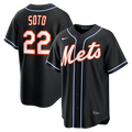 Men's New York Mets Juan Soto Nike Fashion Replica Black Out Jersey