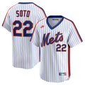 Men's New York Mets Juan Soto Nike White Cooperstown Collection Limited 40th Anniversary Jersey