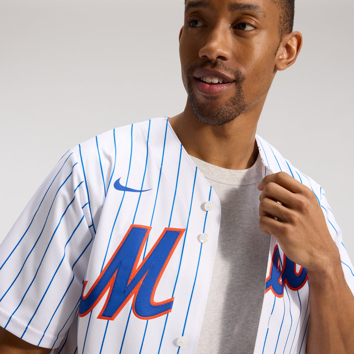 Men's New York Mets Nike White Home Replica Player Jersey - 11