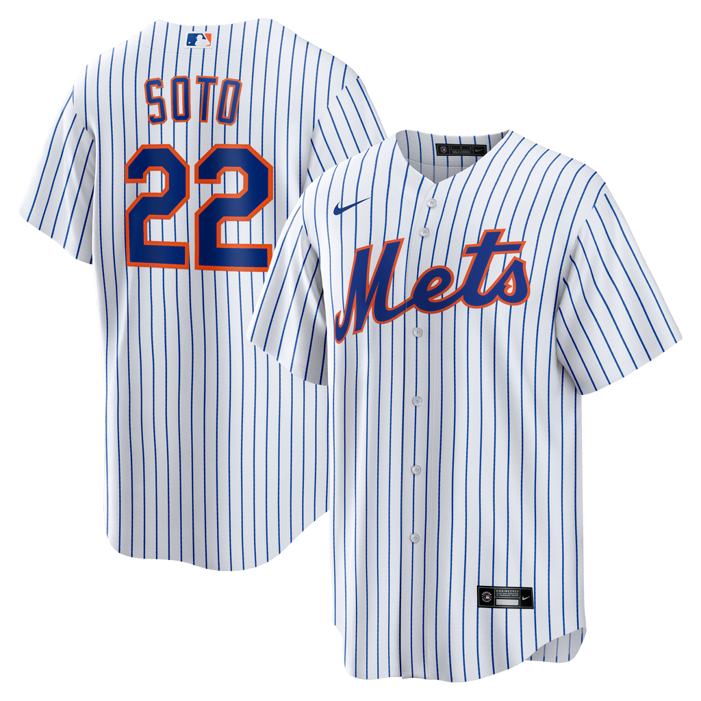 Men's New York Mets Nike White Home Replica Player Jersey - 2