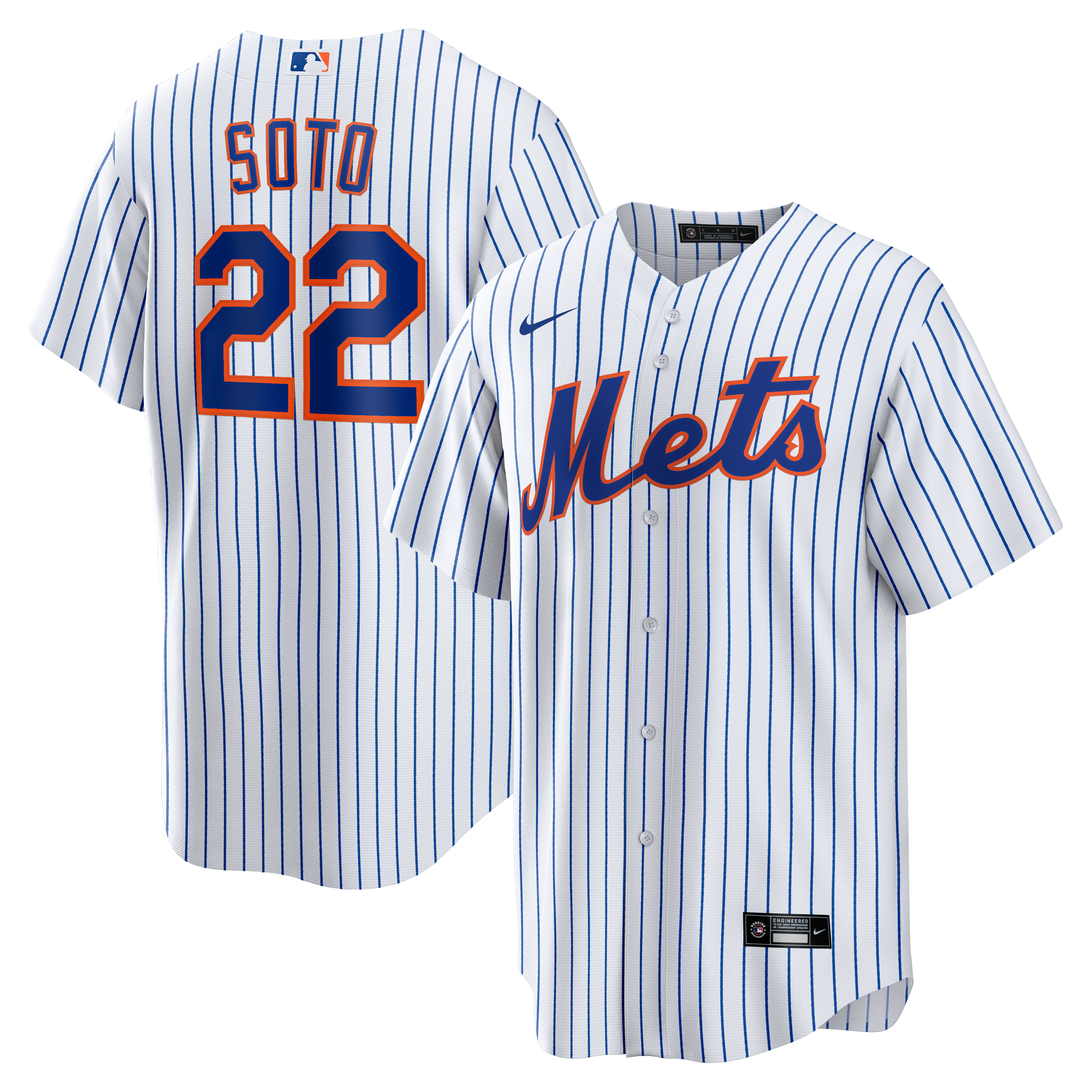 Men's New York Mets Nike White Home Replica Player Jersey - 2